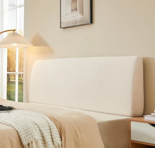 Pinmoco Cabecero tapizado de 4.7 pulgadas para cama de tamaño matrimonial, cabecero ergonómico y ajustable en altura, fácil de montar, resistente y