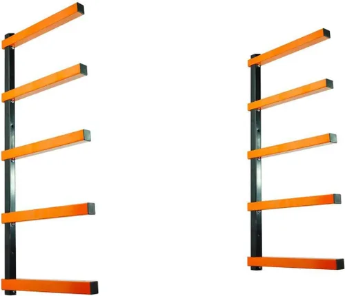Miniatura 7 de KF1004 Estante de almacenamiento de madera Sistema de 3 niveles, 110 libras por nivel, tornillos de chapa metálica duraderos, estante de madera