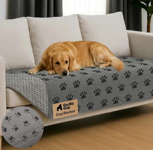 Miniatura 23 de GORILLA GRIP® Manta impermeable para perro, funda de sofá a prueba de fugas para perros, parte trasera de agarre de silicona, protege el sofá