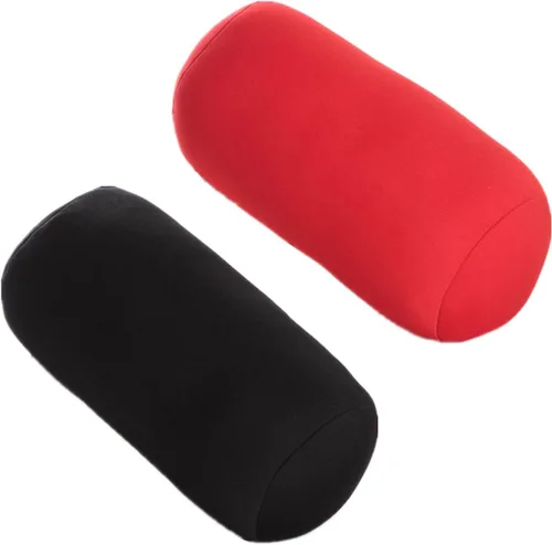 Miniatura 14 de ASkinds 2 almohadas cilíndricas cómodas de rollo de microperlas Jelly Bean Bed Pillow Tube Pillow Cojín para cabeza, cuello, soporte de espalda
