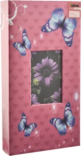 Miniatura 10 de Arpan Álbum de fotos de diseño 6x4 con 300 bolsillos (negro floral)