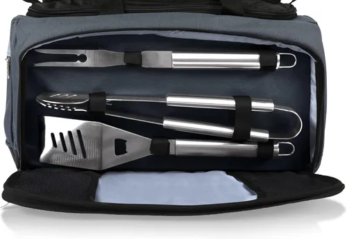 Miniatura 9 de ONIVA – una marca Picnic Time Buccaneer - Bolsa portátil para parrilla de carbón y hielera, (negro con detalles en gris)