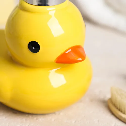 Miniatura 6 de Dispensador de jabón de pato de cerámica con bomba de botella de jabón o botella de loción, 9 onzas