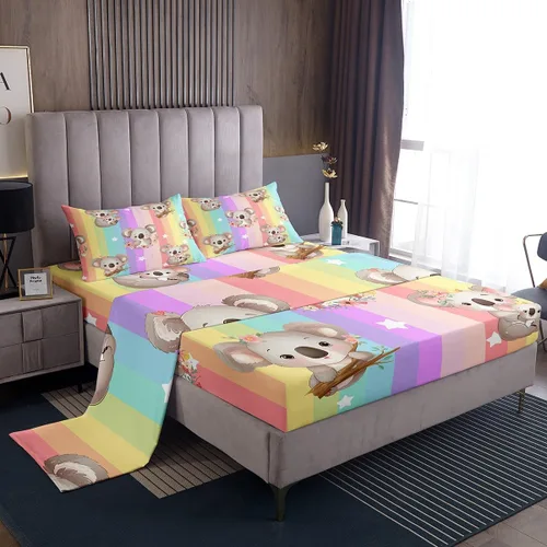 Miniatura 16 de Manfei Juego de sábanas musicales tamaño matrimonial, juego de ropa de cama con estampado de notas musicales retro para niños y niñas, decoración