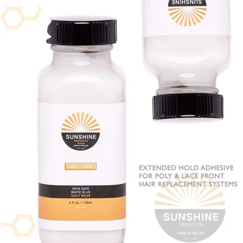 Miniatura 2 de Sunshine Cinta Adhesivo para peluca de encaje Pegamento blanco seguro para la piel Uso diario (0.5 onzas)