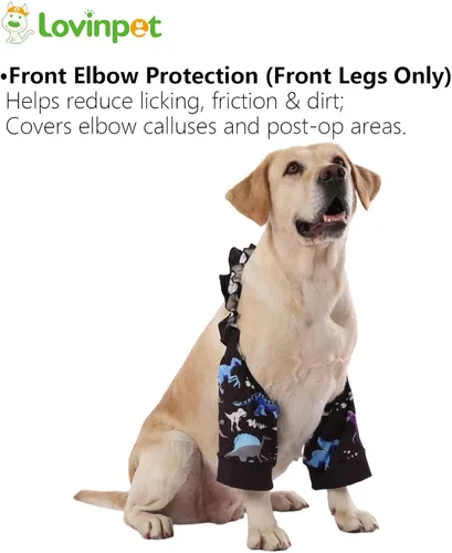 Miniatura 5 de LovinPet Mangas delanteras para perros medianos y grandes, protección de codo elástica en 4 direcciones, recuperación antilamos, prevención de calor