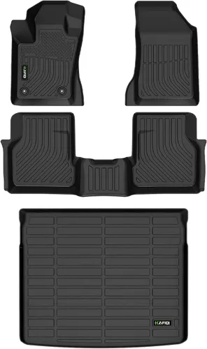 Miniatura 69 de HAFIDI® - Tapetes para auto con almacenamiento debajo del asiento, para todo clima, antideslizantes, de elastómero termoplástico, para la primera