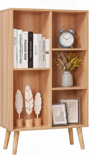 Miniatura 9 de YAHARBO Estantería de 2 cubos, soporte para tocadiscos negro con almacenamiento de vinilo de hasta 100 álbumes, estante horizontal para libros