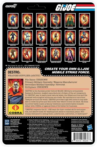 Miniatura 4 de Super7 G.I. Joe Reacción+ Ola 05 (Película) - Destro Ártico (Película) Figura de Acción