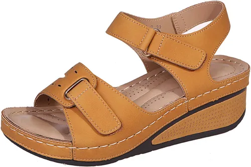 Ladmiple Sandalias ortopédicas para mujer, sandalias ortopédicas elegantes de verano con soporte de arco para fascitis plantar, cómodas sandalias