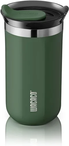 Miniatura 23 de Taza de viaje Octaroma Classico de WACACO, vaso de viaje de acero inoxidable de doble pared con tapa para beber, 6 fl oz (180ml), ámbar amarillo