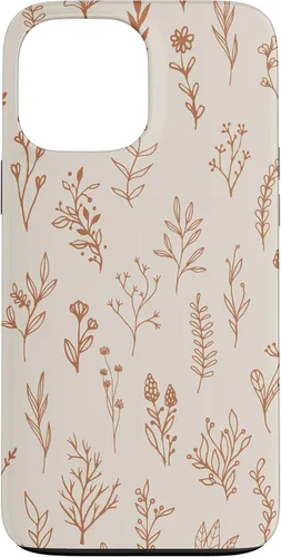 Miniatura 24 de Cute Beige Brown Wildflower Aesthetic Flower Pattern Case for iPhone 17