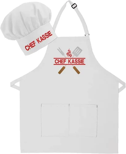 Miniatura 13 de Delantal bordado personalizado para adultos, hecho en los Estados Unidos, para hombres, mujeres, día del padre, cocina, barbacoa, parrilla, regalo