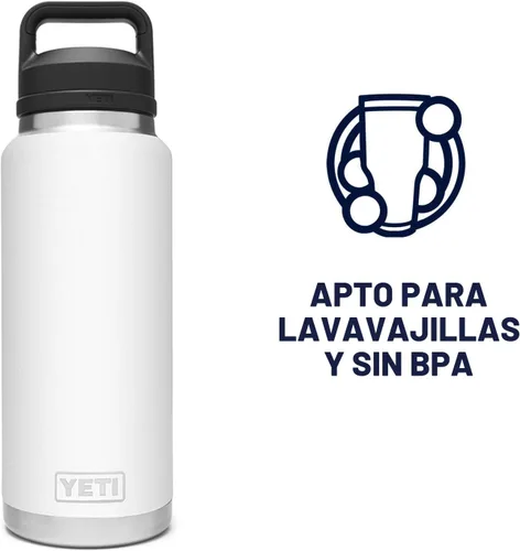 Miniatura 6 de YETI Rambler - Botella de 36 onzas, aislada al vacío, a prueba de fugas, de acero inoxidable con tapón para sorbos Aislamiento al vacío Azul marino