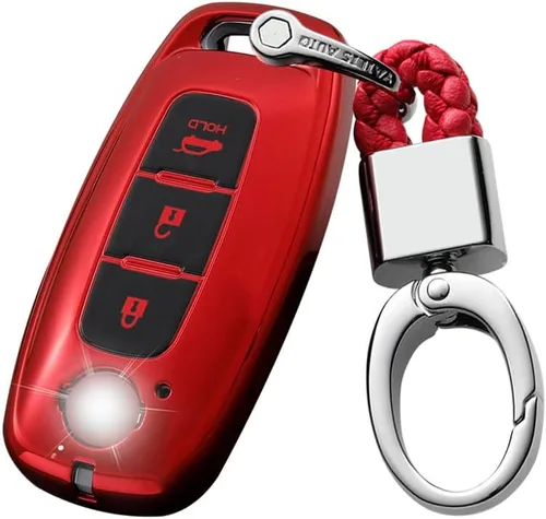 Miniatura 8 de ontto Funda para llave de coche para Nissan Ariya Pathfinder Kicks X-Trail Rogue 2023 Smart Remote Key Fob Holder Soft TPU Key Bag Anti-arañazos Azul