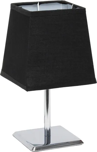 Miniatura 10 de Simple Designs LT2062-GRY - Mini lámpara de mesa de cromo cuadrado con pantalla de tela Empire, gris
