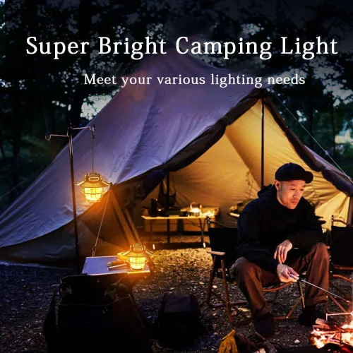 Miniatura 7 de Linterna de Campamento, Luz Portátil de Campamento, Linternas Recargables 4 Modos de Luz (1300-6500K), Brillo Ajustable, Linterna LED Impermeable