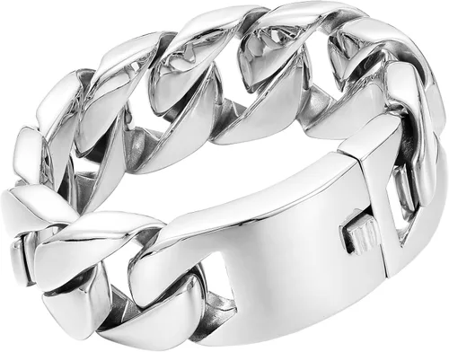 Miniatura 9 de AYiFFWTEO Collar de Pulsera de Cadena de Oro de 32mm de Ancho, Cadena de Oro Pesada con Caja, Chapado en Oro de 18K, Acero Inoxidable 316L, Cadena