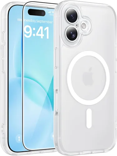 Miniatura 339 de FNTCASE - Funda para iPhone 16 Pro: magnética, mate, translúcida, de grado militar, protectora contra caídas, resistente, fina, duradera y a prueba