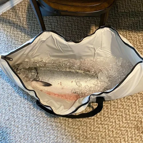 Miniatura 2 de Bolsa enfriadora térmica Buffalo Gear para peces, 40x18 pulgadas 48x18 pulgadas, a prueba de fugas, bolsa portátil impermeable, mantiene el hielo