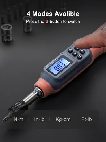 Miniatura 5 de Destornillador de torsión digital GROWNEER, 2.66-53.1 lb-pulg/0.3-6 Nm, 1/4'' de transmisión Destornillador de pulgada-libra con zumbador