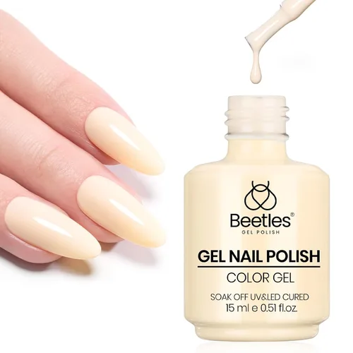 Miniatura 512 de Beetles - Esmalte de uñas de gel marrón – 0.5 onzas líquidas de esmalte de gel marrón oscuro, lámpara LED UV para uñas, regalo de manicura para I