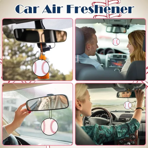 Miniatura 6 de 12 piezas ambientador para coche colgante de larga duración aroma regalo para amantes del deporte ambientador automotriz aromaterapia tableta espejo
