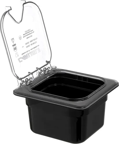 Miniatura 10 de Carlisle FoodService Products StorPlus - Recipiente de almacenamiento de alimentos de tamaño 1/6 para servir y almacenar alimentos calientes o Negro