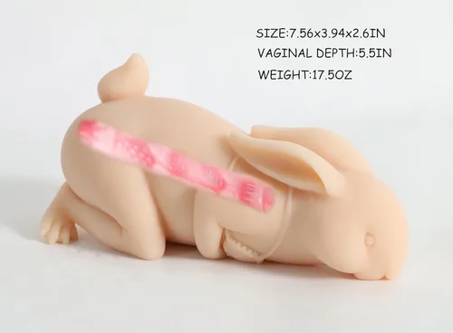 Miniatura 3 de Muñeca sexual realista de conejo de 1.1 libras con vagina de bolsillo, juguete sexual de TPE realista con vagina, lindo torso real sólido muñeca
