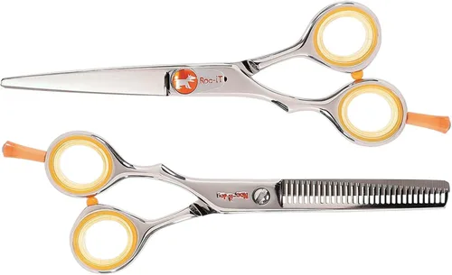 Miniatura 12 de Cricket Centrix Roc-It Dog Professional Stylist - Juego de tijeras de corte de pelo de 5.75 pulgadas y tijeras de adelgazamiento 30T