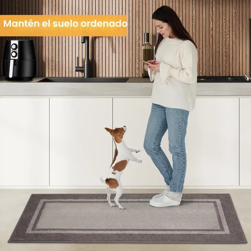 Miniatura 5 de anllugs Alfombras de cocina de 24 x 36 pulgadas, antideslizantes, lavables a máquina, tapetes absorbentes y cómodos para cocina, fregadero, Beige