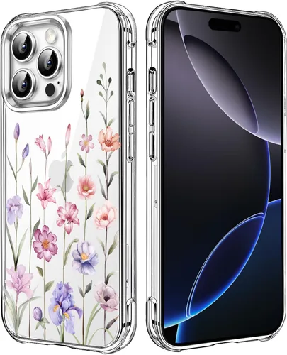 Miniatura 88 de Funda transparente de girasol compatible con iPhone SE 2022 SE 2020 7 8, funda trasera floral para niñas y mujeres, funda protectora transparente