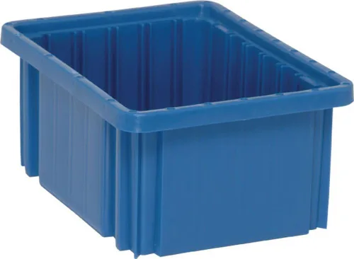 Quantum Storage DG91050BL - Contenedor de almacenamiento de rejilla dividible, 10-7/8 pulgadas de largo x 8-1/4 pulgadas de ancho x 5 pulgadas de