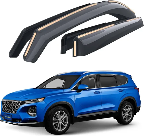 Miniatura 14 de Goodyear - Deflectores de ventana de canal irrompibles para Honda Civic 2016-2021 Sedan, protectores para la lluvia, viseras para la ventana