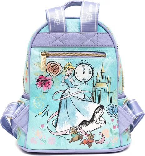 Miniatura 2 de Mini mochila de moda de cuero vegano Cenicienta de 11 pulgadas, Azul, Classic
