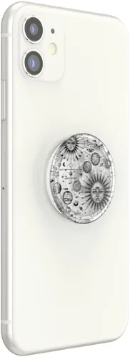 Miniatura 3 de PopSockets - Agarre para teléfono con soporte expandible, agarre adhesivo, sol cósmico Oro rosa