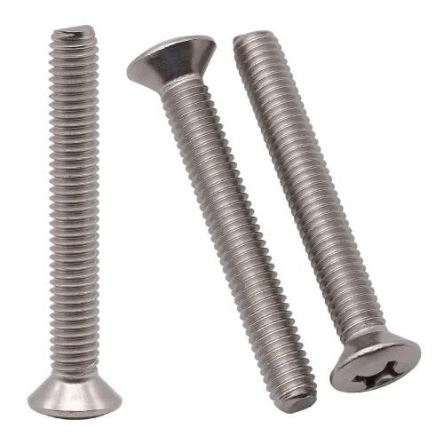 Miniatura 10 de Tornillos de máquina Phillips de cabeza ovalada de 1/4-20 x 1 (30 unidades), acero inoxidable 304 18-8, tornillos de cabeza avellanada elevados