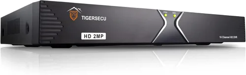 TIGERSECU Grabadora de seguridad DVR Super HD 1080P de 16 canales sin disco duro, grabadora híbrida 6 en 1 CCTV DVR compatible con cámaras IP y PTZ