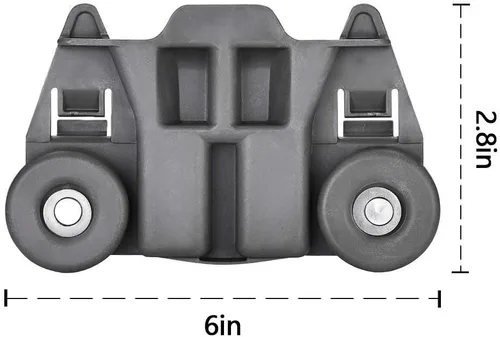 Miniatura 7 de AMI PARTS W10712394 Kit de ajustador de estante de lavavajillas y 4 unidades W10195417V W10195417 Ruedas para lavavajillas Ruedas inferiores
