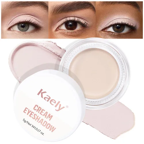 Miniatura 13 de evpct Paleta de maquillaje en pote de sombra de ojos en crema única para mujeres mayores, sombra de ojos de champán con shimmer, glitter metálico