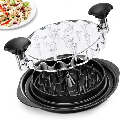 AveFare Trituradora de pollo, herramienta grande de 11 pulgadas con cepillo, trituradora de carne visible, mango ergonómico, fuerte antideslizante,