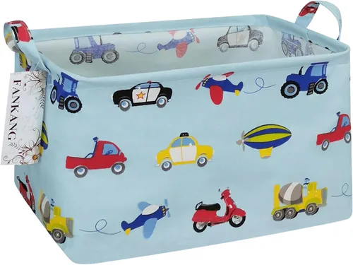 Canasta plegable de almacenamiento para guardería, con revestimiento de polietileno impermeable, de grand tamaño, para niños y niñas, oficina,