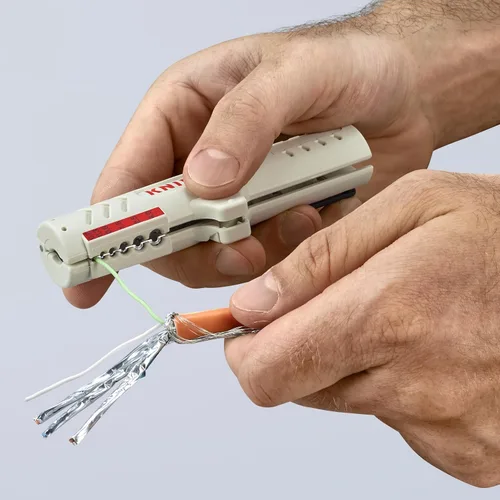 Miniatura 5 de KNIPEX - Herramientas 16 65 125 SB - Herramienta de pelado de cables de datos (1665125SB)
