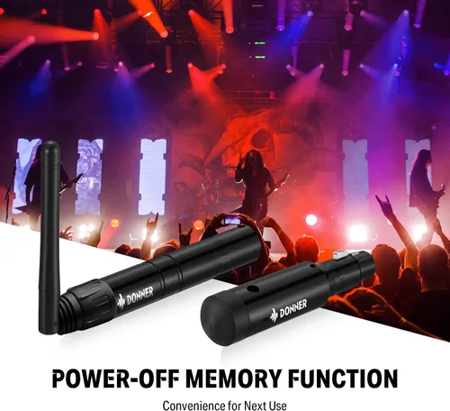 Miniatura 6 de Donner Receptor transmisor inalámbrico DMX512 DJ 2.4G DMX Controlador inalámbrico 5 receptores con batería incorporada y cúpula de luz y 1