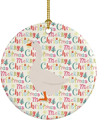 Miniatura 115 de Caroline's Treasures Adorno de cerámica de avestruz común para árbol de Navidad, decoración colgante para el hogar, Navidad, vacaciones, fiesta