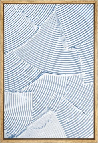 Miniatura 9 de SIGNWIN Lienzo enmarcado para pared, diseño retro pastel, anillo geométrico en espiral, ilustraciones de formas abstractas, arte moderno