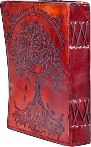 Miniatura 4 de Diario de cuero en blanco libro de hechizos de sombras con cierre de cerradura, cuaderno vintage encuadernado brujería Wicca Grimorio Bruja cuaderno