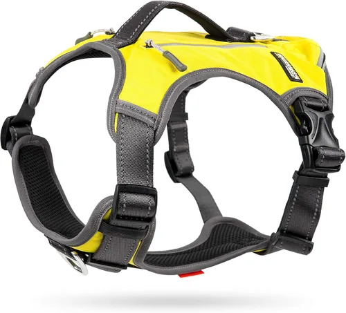 Miniatura 15 de Fida - Arnés resistente para perro, pechera para viaje, campamento o senderismo. Para perro pequeño, mediano y grande, con 2 bolsillos laterales