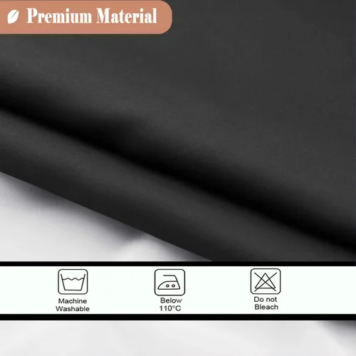 Miniatura 6 de UFRIDAY - Cortina de ducha de tela moderna en negro y blanco, 48 x 72 pulgadas, cortina de ducha de tela para baño y bañeras, lavable a máquina