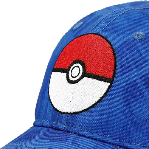 Miniatura 5 de Pokeball bordado azul Tie Dye algodón sarga Pokemon béisbol sombrero, Azul